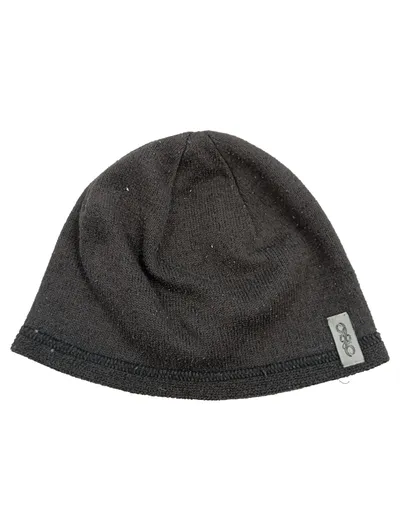 Oslo Beanie Mütze Strickmütze Schwarz Wolle Unisex Basic