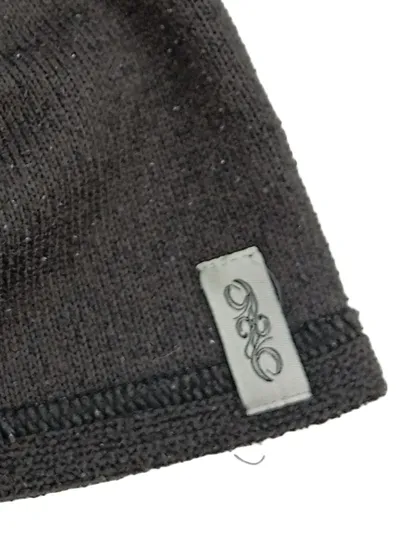 Oslo Beanie Mütze Strickmütze Schwarz Wolle Unisex Basic