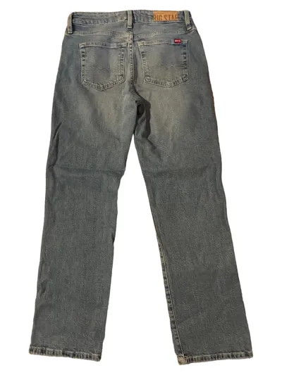Big Star Damen Jeans Straight Leg Baumwolle Blau Gr. W27 L28 Freizeit