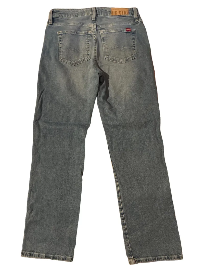 Big Star Damen Jeans Straight Leg Baumwolle Blau Gr. W27 L28 Freizeit 2