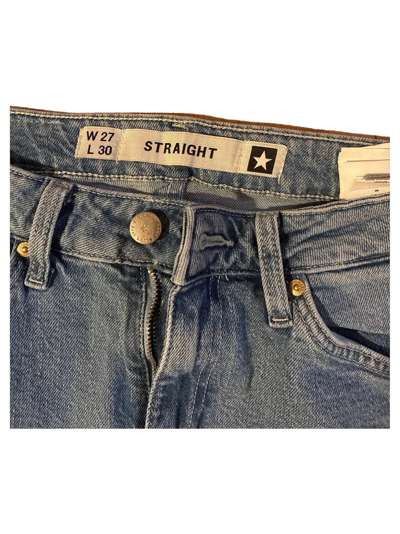 Big Star Damen Jeans Straight Leg Baumwolle Blau Gr. W27 L28 Freizeit 5