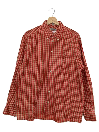 GREYSTONE Herren Freizeithemd Kariert Rot Gr. 48/M Casual Langarm
