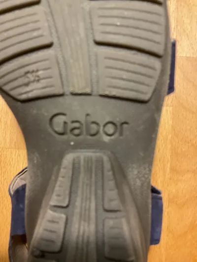 Gabor Damen Sandalen Riemchen Keilabsatz Blau Wildleder Gr. 38,5