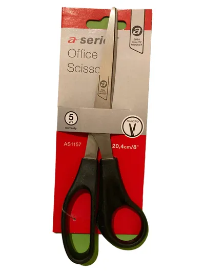 EOSA Bastelschere Büroschere Profi Schere Schwarz 20.4 cm Abgerundete Spitze