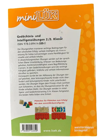 Mini LÜK Gedächtnis Intelligenz Übungen 2./3. Klasse Lernspiel ab 6 J.