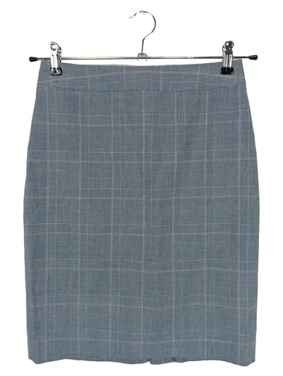 REISS Damen Bleistiftrock Gr. 36 S Blau Kariert Business Elegant 54cm
