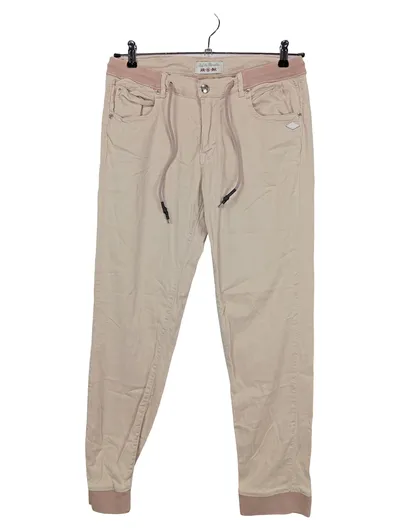 LOST IN PARADISE Damen Jogginghose Gr. 38/M Beige Casual Lyocell Baumwolle