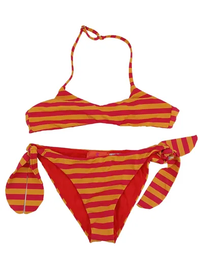 GALLO Kinder Bikini Gr. 92 Mehrfarbig Gestreift Schleife Träger Sommer