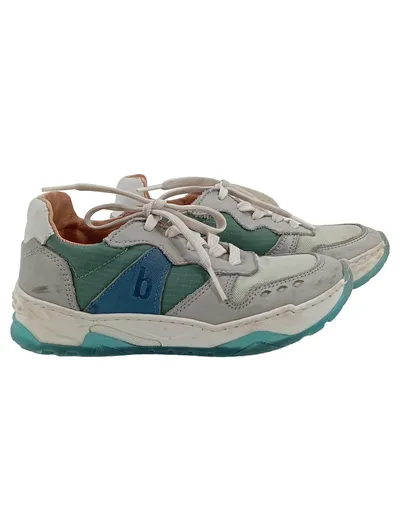 Bisgaard Sneaker Low Kinder Gr. 31 Grau Türkis Leder Casual