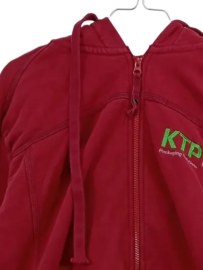 Engelbert Strauss Sweatjacke Herren Kapuzenjacke Rot Gr. L 50 Baumwolle Workwear