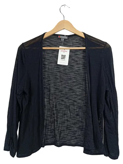 Street One Damen Cardigan Strickjacke Gr. 36/S Schwarz Meliert