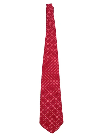 MAX DIETL Herren Krawatte Rot Geometrisch Business Seide 150cm 9cm