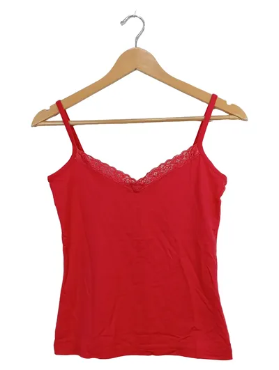 Marks & Spencer Damen Top Spitze Träger Rot Gr. S Best Basics