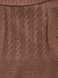CANDA Damen Strickjacke Gr. 42 Lila Kurzarm Zopfmuster Cardigan 5