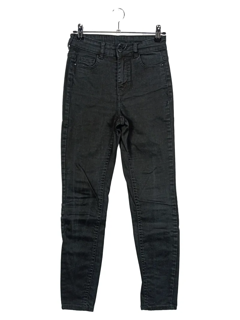 CALZEDONIA Damen Jeans Slim Fit W25/34 Schwarz Casual Stretch Hose 1