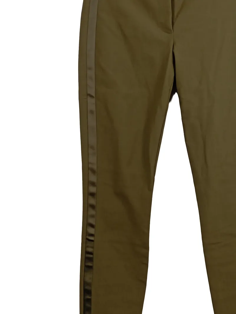 HALLHUBER Damen Anzughose Oliv Gr. 34 XS Seitenstreifen Business 2