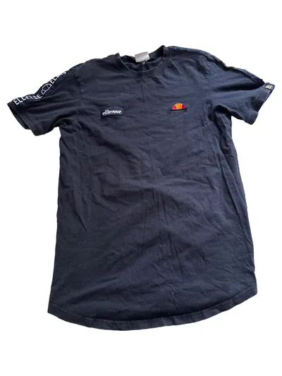 Ellesse Herren T-Shirt Schwarz Gr. 46/S Baumwolle Logo-Print Casual