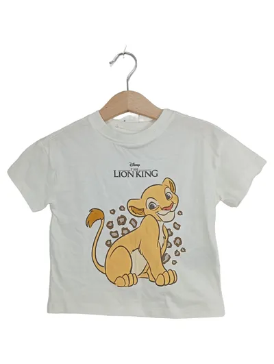 Disney Baby T-Shirt König der Löwen Simba Gr. 80 Weiß Baumwolle