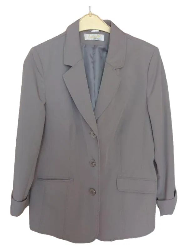 Alessa W. Damen Blazer Jacke Grau Gr. 44 Klassisch Business 1