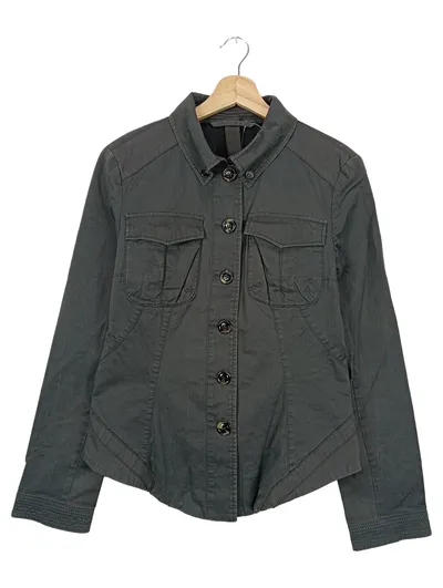 MARC CAIN Damen Cordjacke Gr. 36/S Grau Casual Jacke