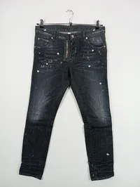 DSQUARED2 Destroyed Jeans Damen Gr. 40 L Schwarz Streetwear Baumwolle 1