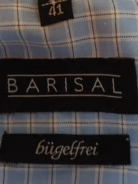 Barisal Herren Business Hemd Kariert Baumwolle Langarm Blau Gr. 54 XXL 3