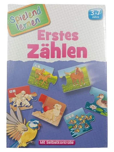 INNOVAKIDS Zahlen & Tierfamilien Puzzle Gedächtnisspiel Kinder 3-7 Jahre Lernen