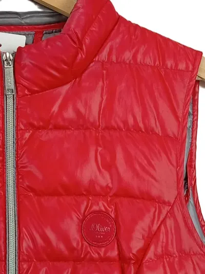 s.Oliver Damen Steppweste Rot Gr. 40 L Weste Übergangsjacke