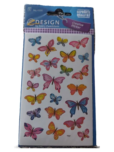 AVERY Zweckform Sticker Set Creative Schmetterlinge Mehrfarbig Bastelset