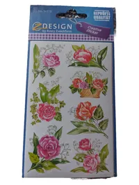 AVERY Zweckform Sticker Set Kreativ Bastelset Design Blumen Rosen Mehrfarbig 1