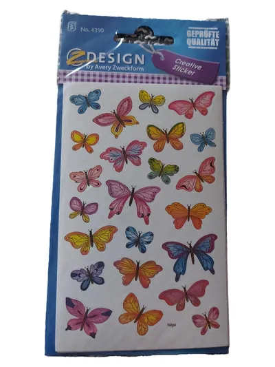 AVERY Zweckform Kreativ Bastelset Schmetterlinge Sticker Mehrfarbig Basteln