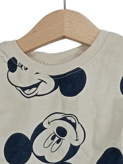 Disney Mickey Mouse Kinder Schlafanzug Set Gr. 80 Beige Baumwolle