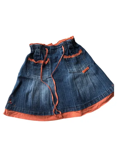 Esprit Jeansrock Kinder Gr. 80 Blau Casual Stickerei Mädchen Rock
