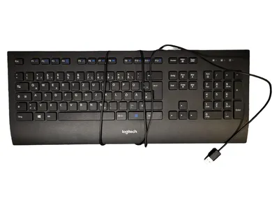 Logitech Tastatur kabelgebunden QWERTZ Schwarz PC Computer