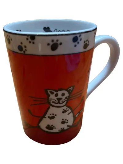 Könitz Tasse Katze Orange Porzellan Kaffeetasse Alltag 7 cm