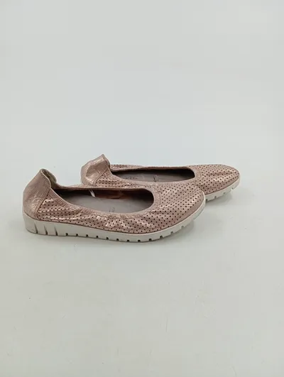 Tamaris Ballerinas Damen Gr. 36 Rosa Komfortabel Perforiert Slip-On