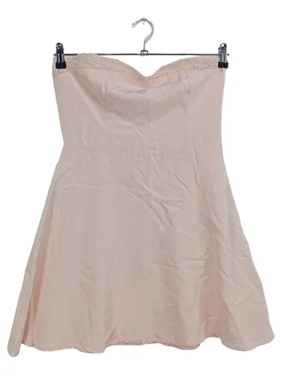 NAF NAF Sommerkleid Damen Gr. 40/L Rosa Feminin Trägerlos Spitze