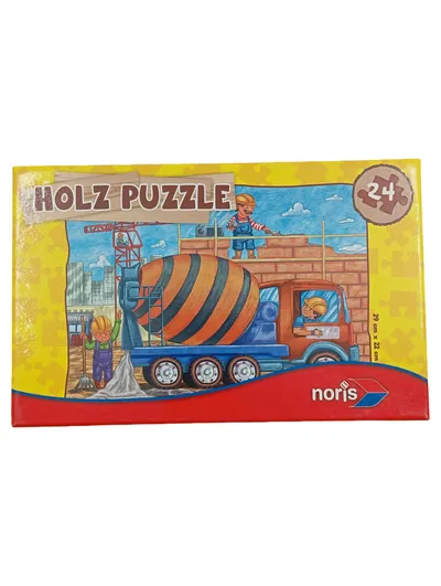 Noris Holz Puzzle 24 Teile Baustelle Betonmischer Kinder 29x22cm