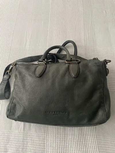 Liebeskind Berlin Beuteltasche Damen Leder Grün Casual Handtasche 36x23cm