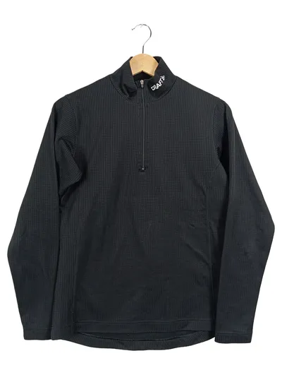 CRAFT Langarmshirt Damen Funktionsshirt Sport Gr. 38 M Schwarz Reißverschluss