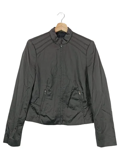 CLAUDIA STRäTER Damen Leichte Jacke Schwarz Gr. 38/M Baumwolle Elegant
