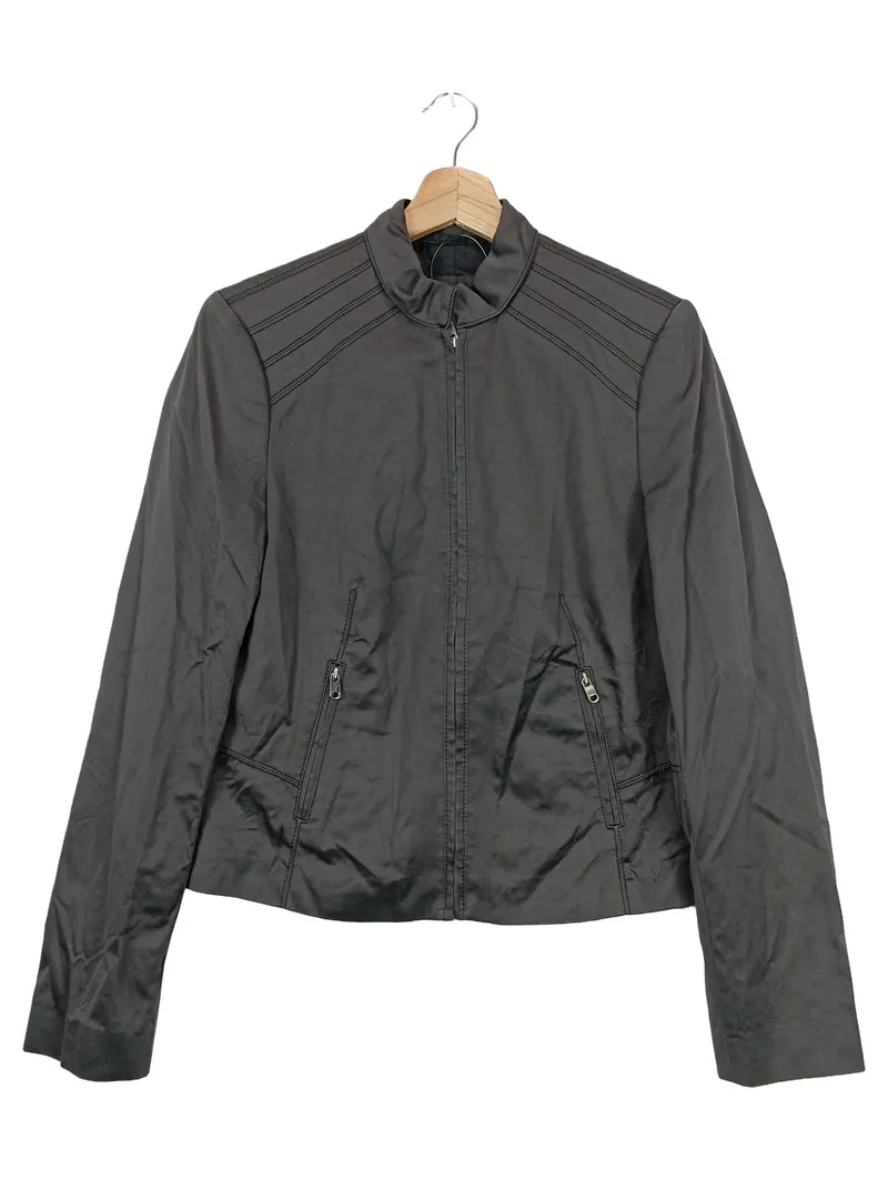 CLAUDIA STRäTER Damen Leichte Jacke Schwarz Gr. 38/M Baumwolle Elegant 1