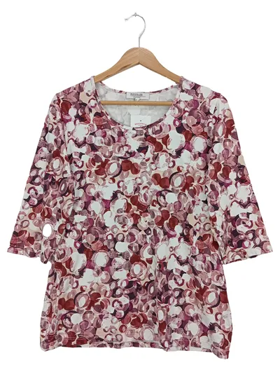 Rössler Selection Damen T-Shirt Gr. 38/M 3/4-Arm Abstrakt Mehrfarbig