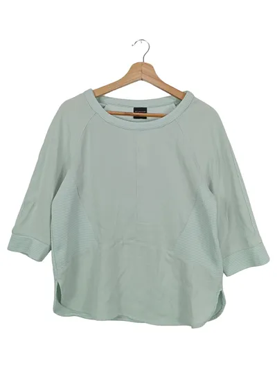 SELECTED Damen Pullover 3/4 Arm Grün Gr. 38 M Rippstrick Casual