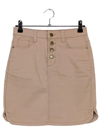 VALLEYGIRL Jeansrock Damen 36/S Beige Casual Minirock Knopfleiste