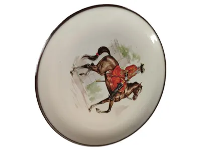 Ceramiracle Wandteller Reiter-Motiv Klassisch Mehrfarbig Keramik 11 cm
