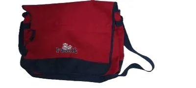 Fossil Umhängetasche Messenger Bag Rot Blau Polyester Casual