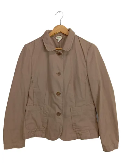 hessnatur Damen Leichte Jacke Gr. 36/S Beige Baumwolle Casual