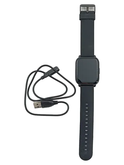 Smartwatch Fitnessuhr Schwarz mit Ladekabel Pulsmesser Fitness Tracker