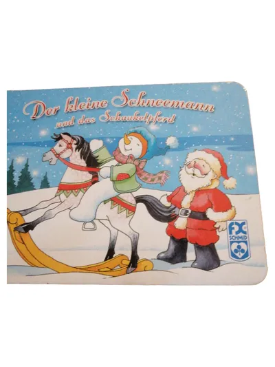 FX Schmid Steckpuzzle Der kleine Schneemann und das Schaukelpferd Kinderpuzzle